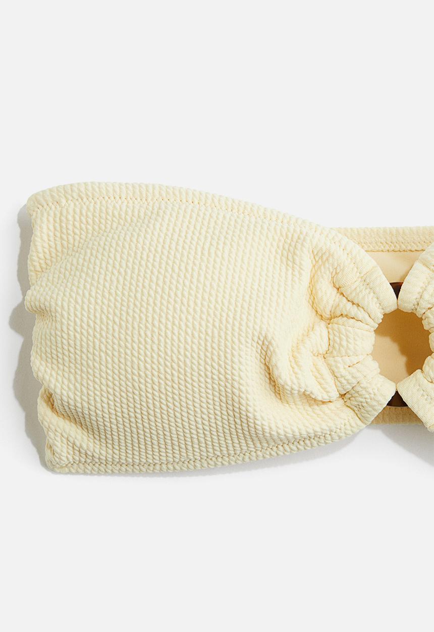 H&M - Padded bandeau bikini top - light yellow