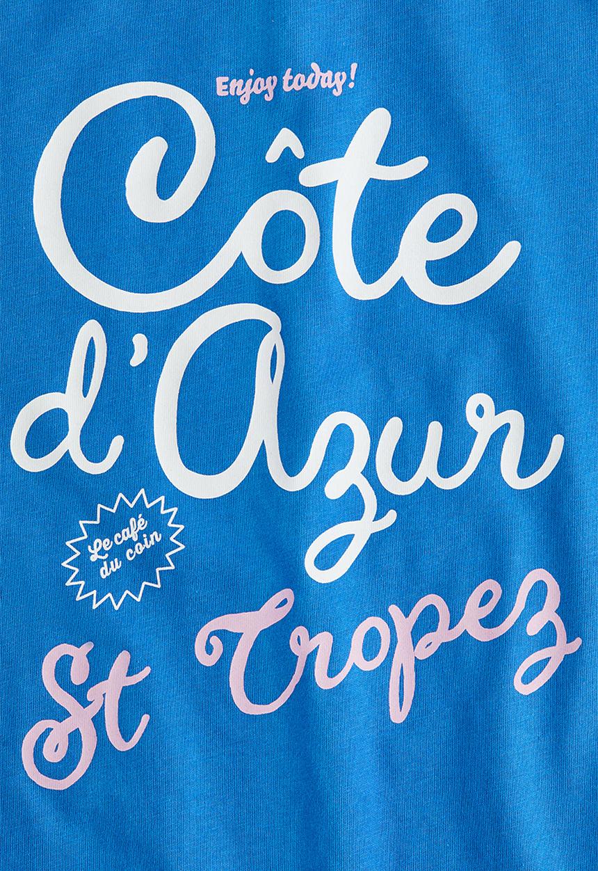 H&M - Oversized cotton t-shirt - bright blue côte d'azur