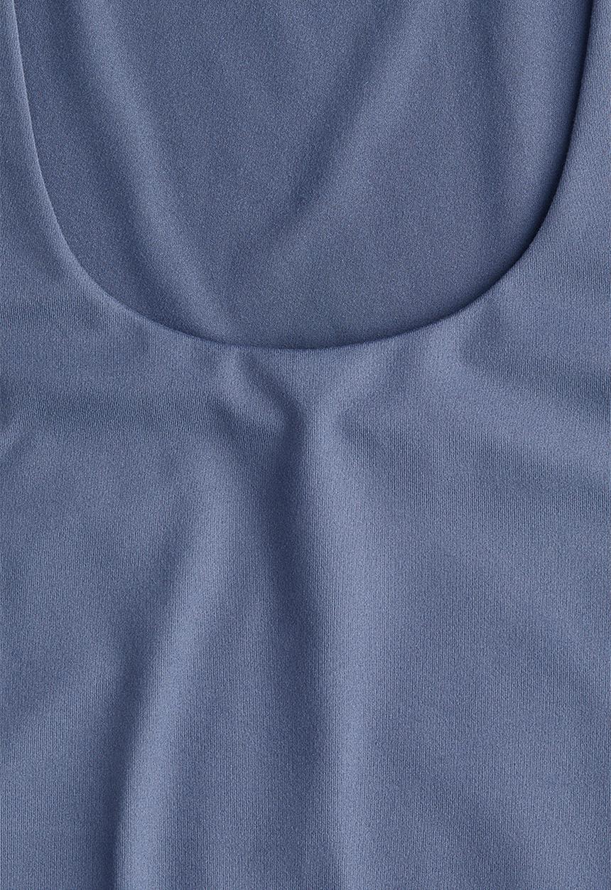 H&M - Square-neck top - dusty blue 