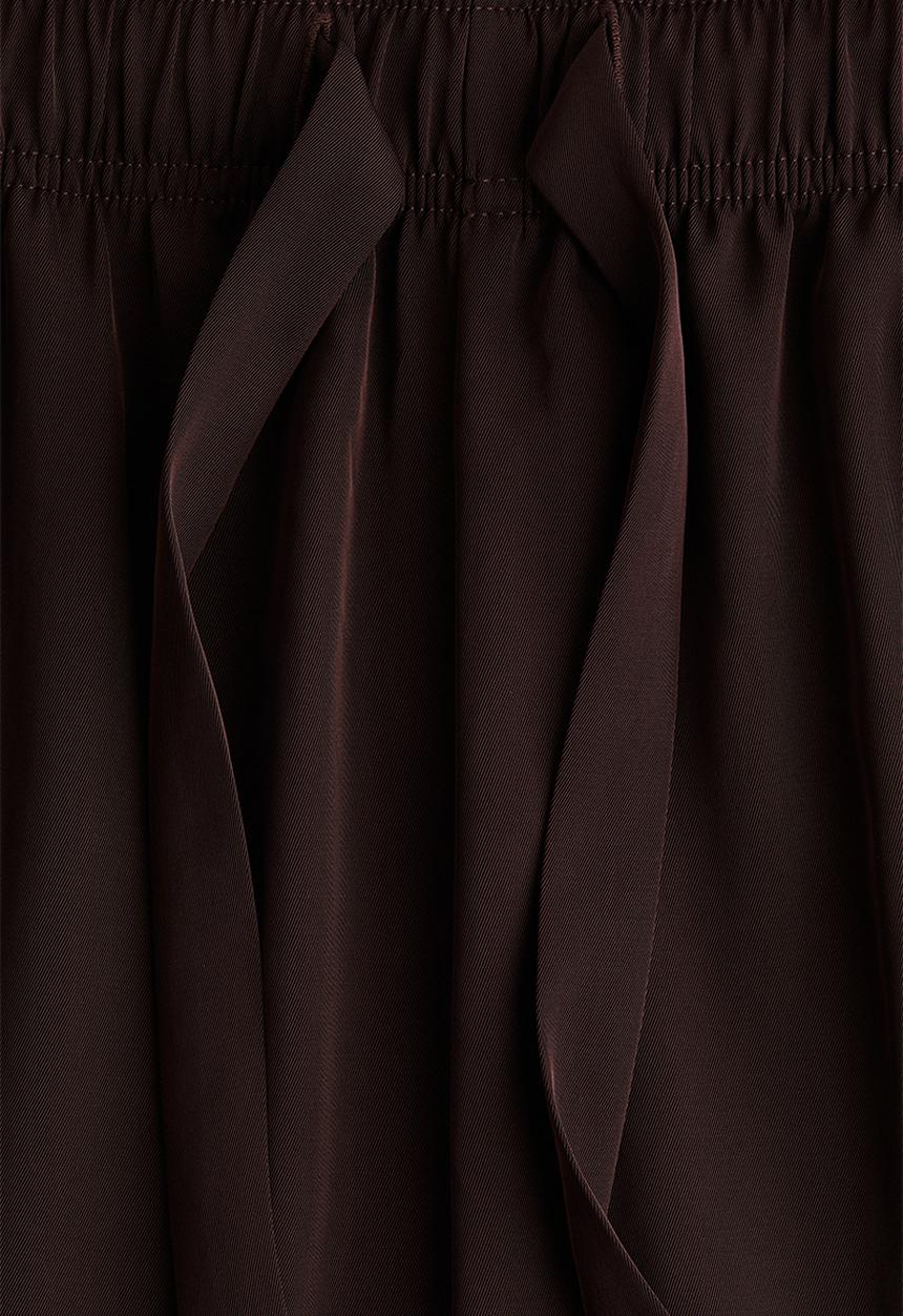 H&M - Drawstring twill trousers - burgundy