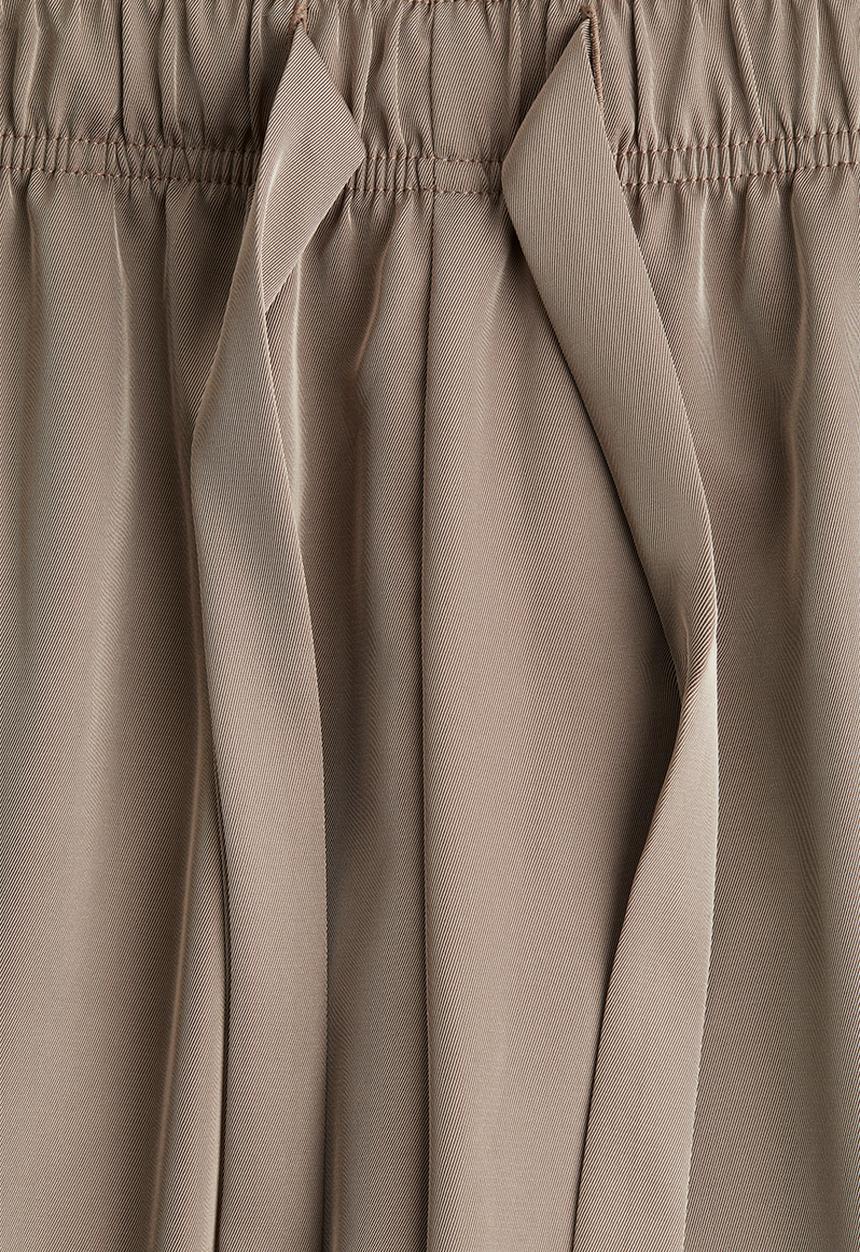 H&M - Drawstring twill trousers - mole