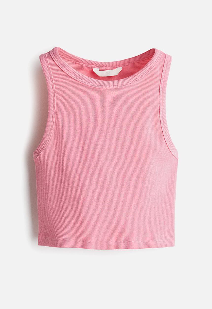 H&M - Cropped vest top - pink
