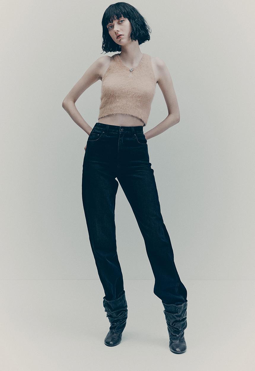 H&M - H&M Studio: Cropped alpaca-blend vest top - beige