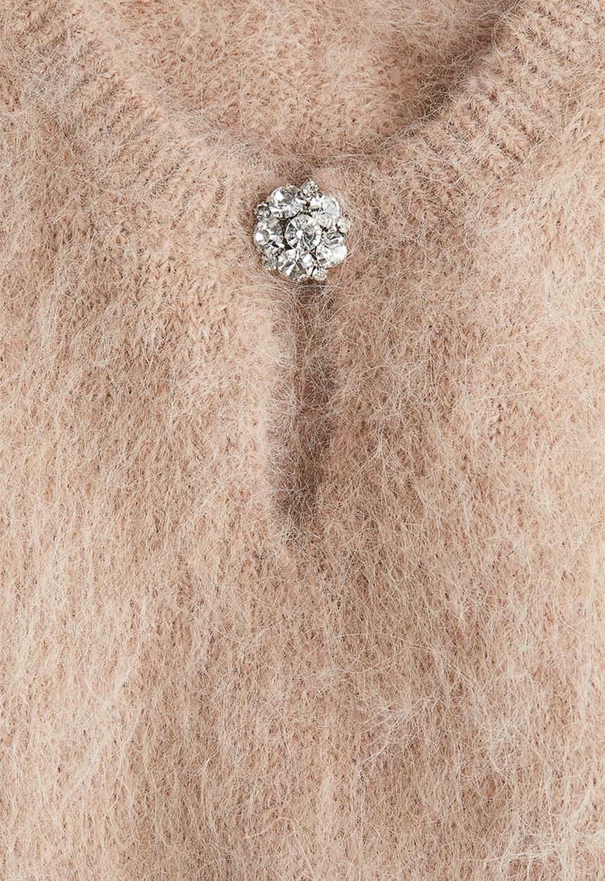 H&M - H&M Studio: Cropped alpaca-blend vest top - beige