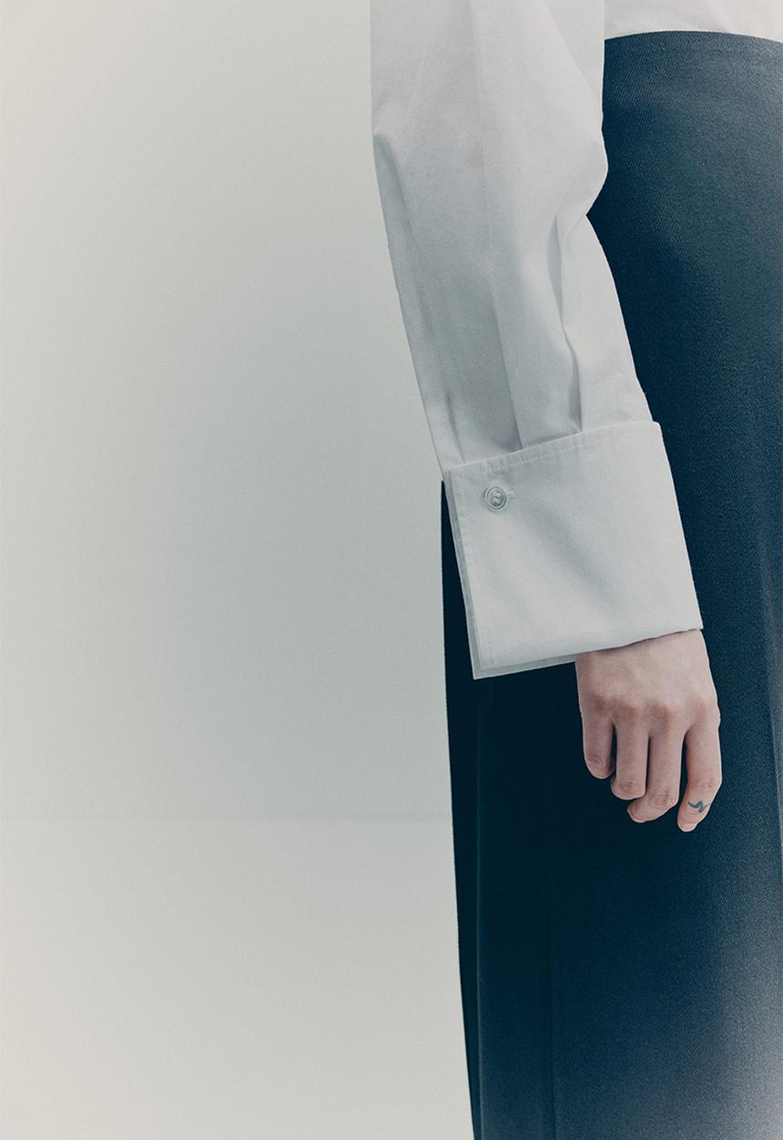 H&M - H&M Studio: Fitted cotton shirt - white