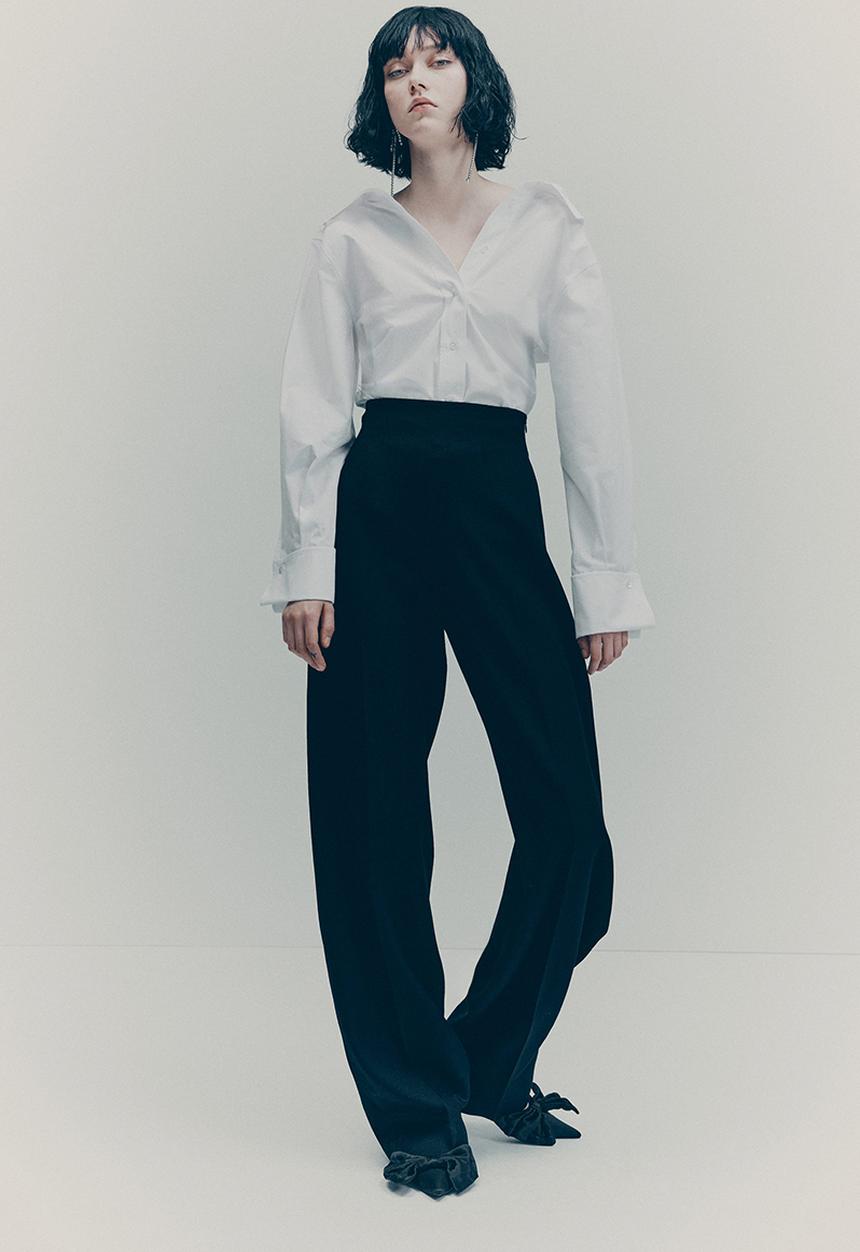H&M - H&M Studio: Fitted cotton shirt - white
