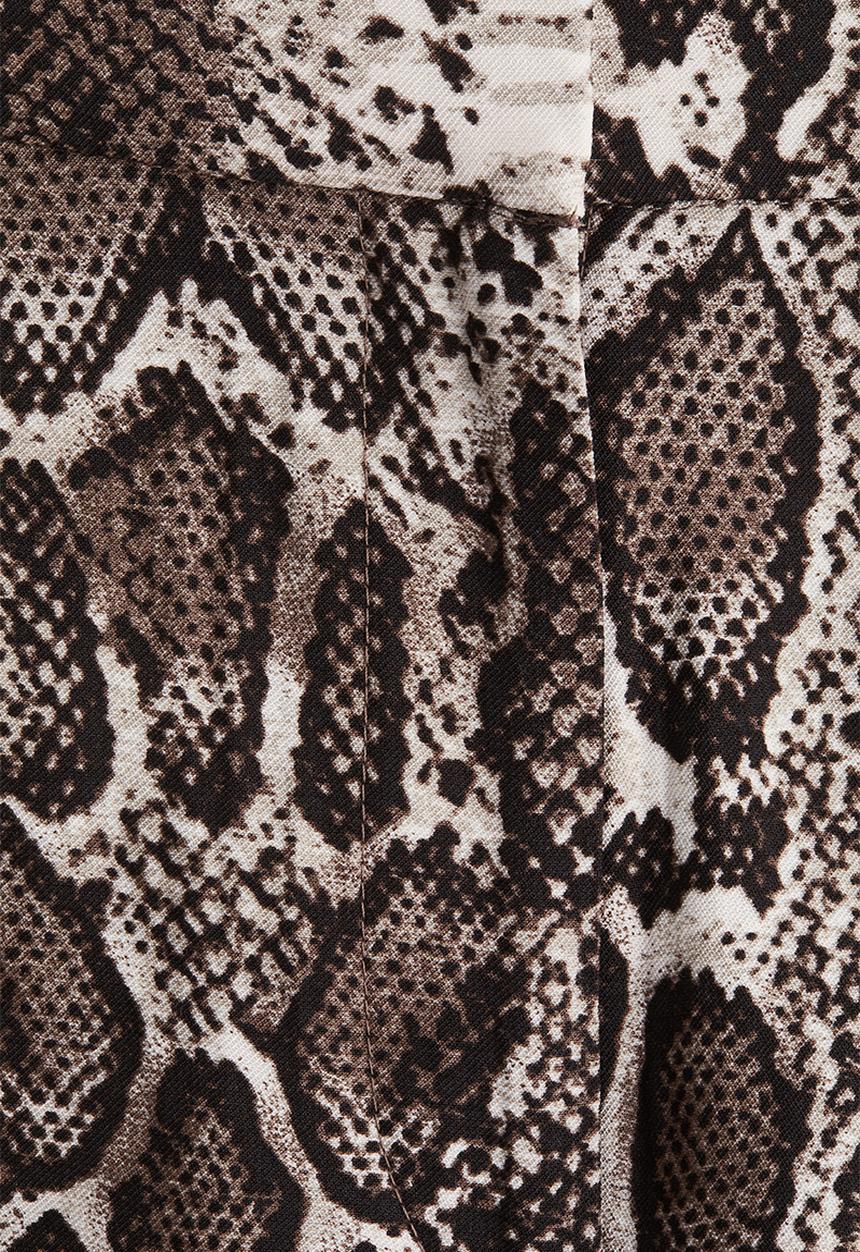 H&M - Wide tailored trousers - mole/snakeskin pattern