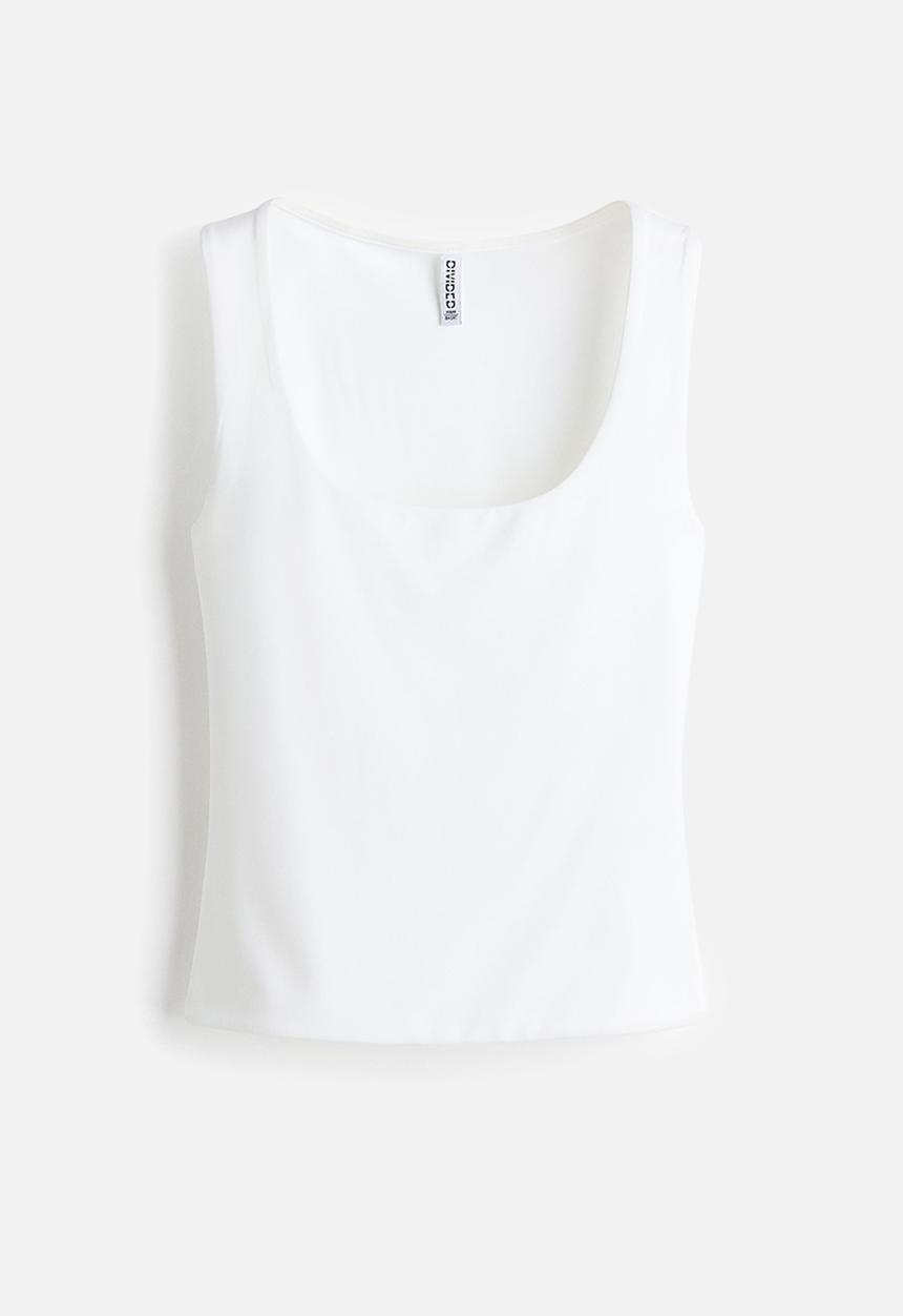 H&M - Microfibre vest top - white