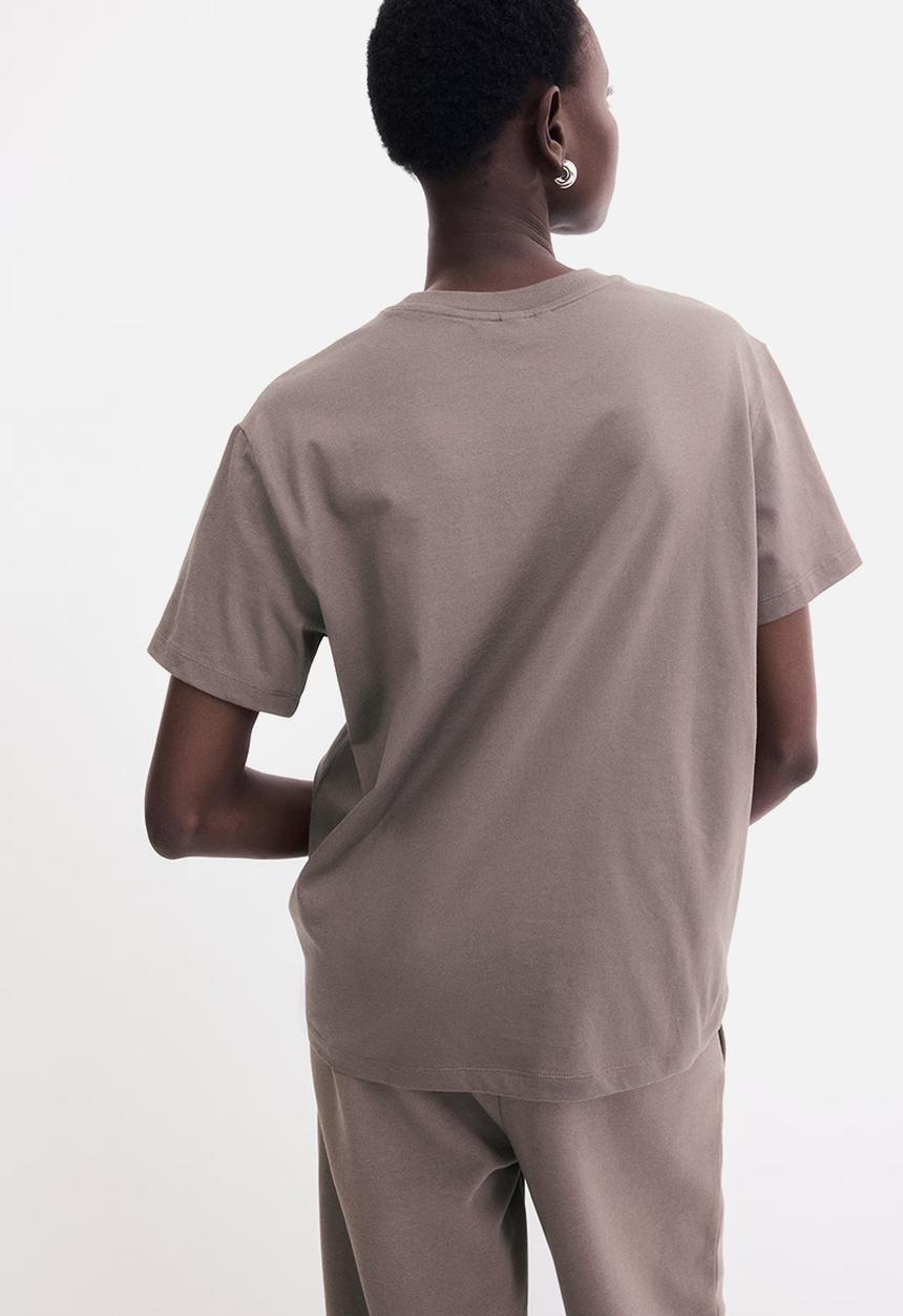 H&M - Cotton t-shirt - dark mole 