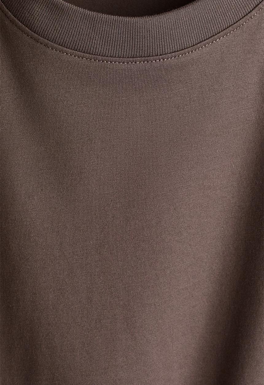 H&M - Cotton t-shirt - dark mole 