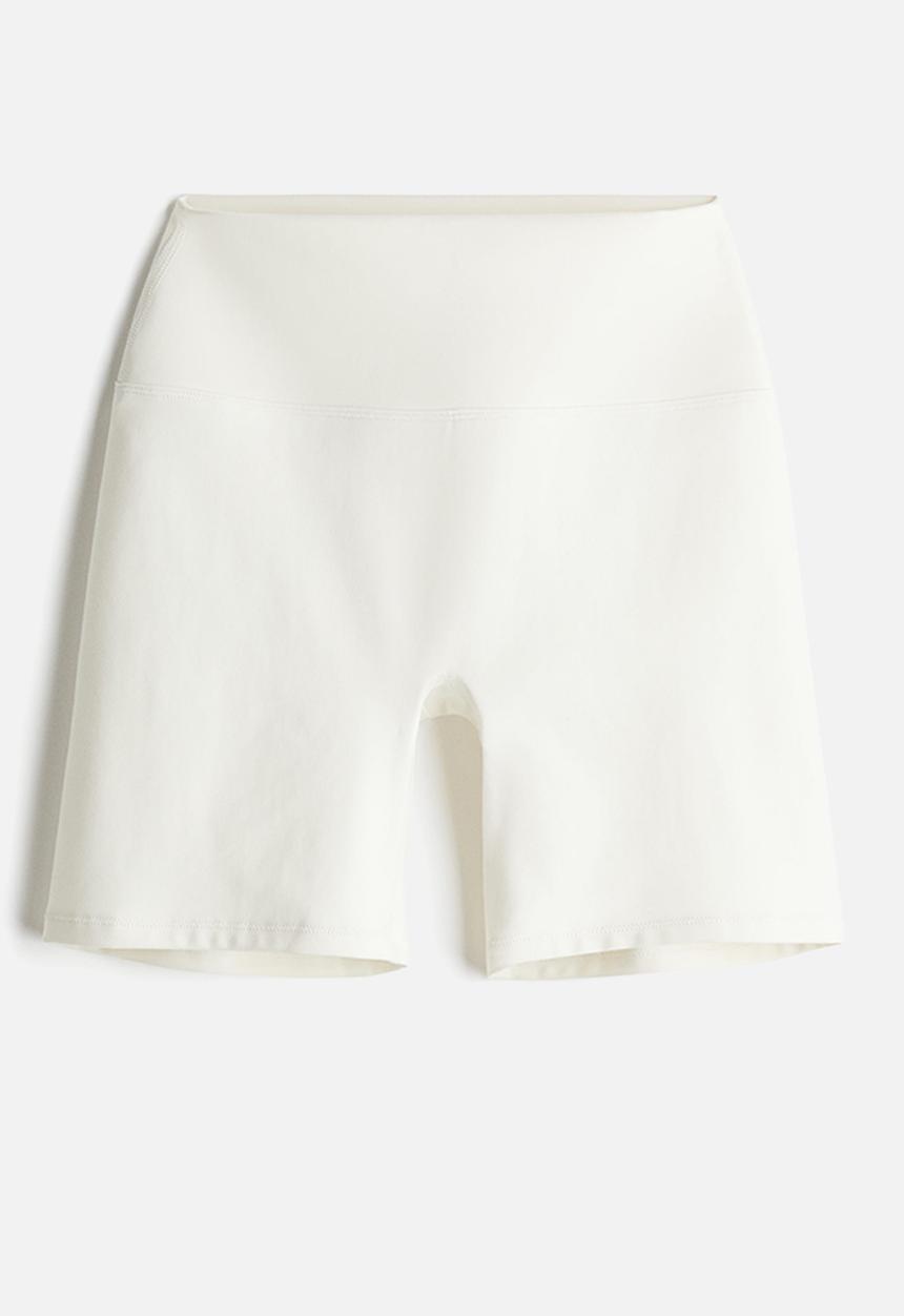 H&M - Sports cycling shorts with softmove™ - white