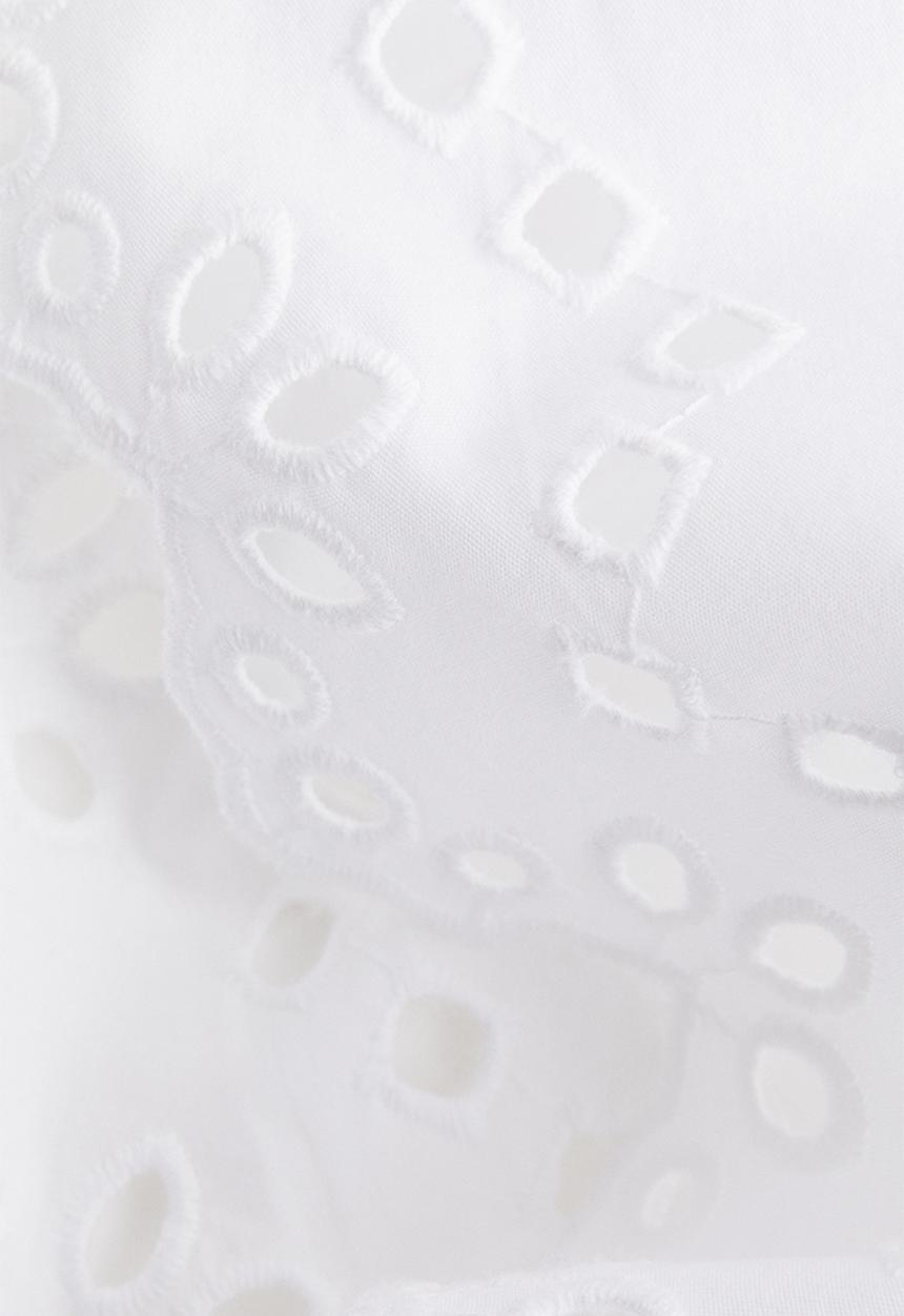 H&M - Broderie anglaise cotton blouse - white