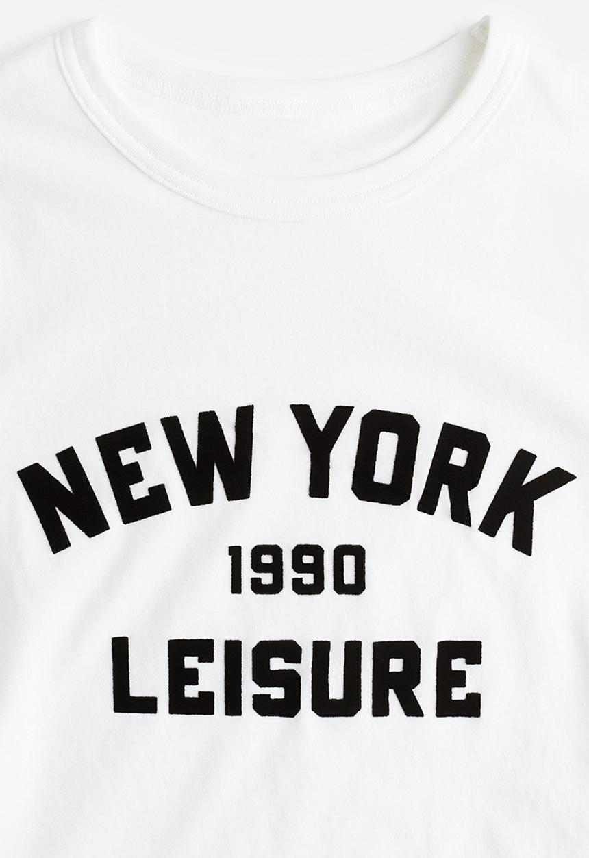 H&M - Print-motif T-shirt - white/new york