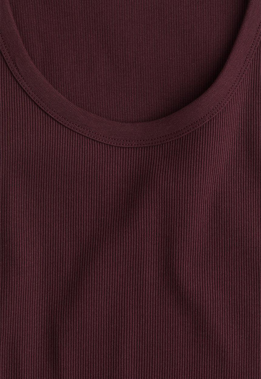 H&M - Ribbed vest top - burgundy 
