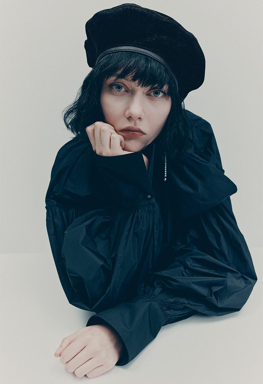 H&M - H&M Studio: Twill beret - black