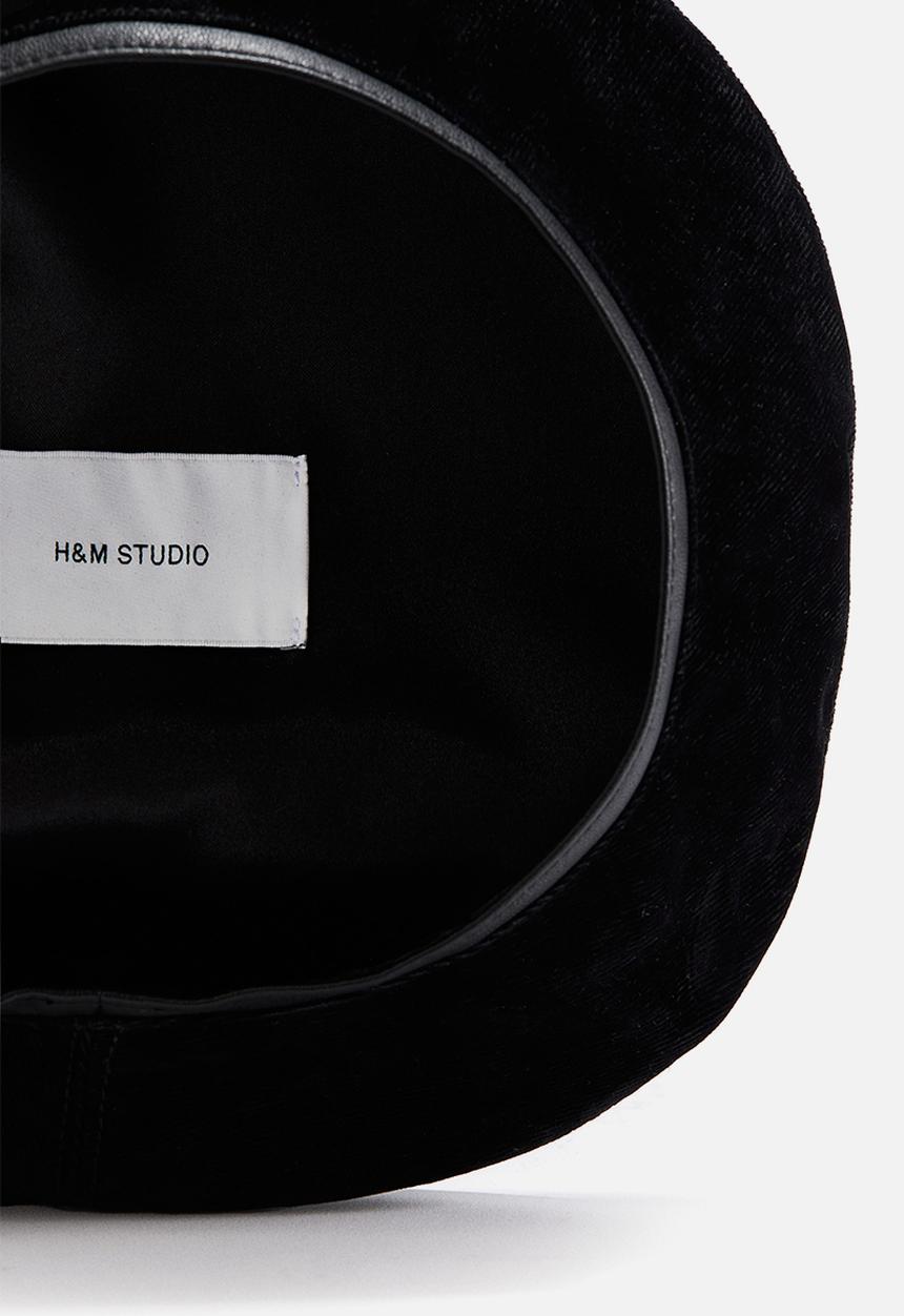 H&M - H&M Studio: Twill beret - black