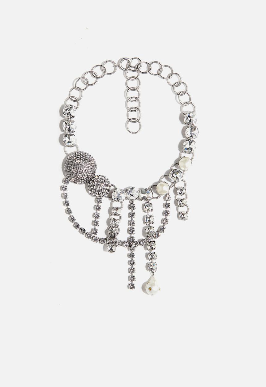 H&M - H&M Studio: Rhinestone necklace - silver