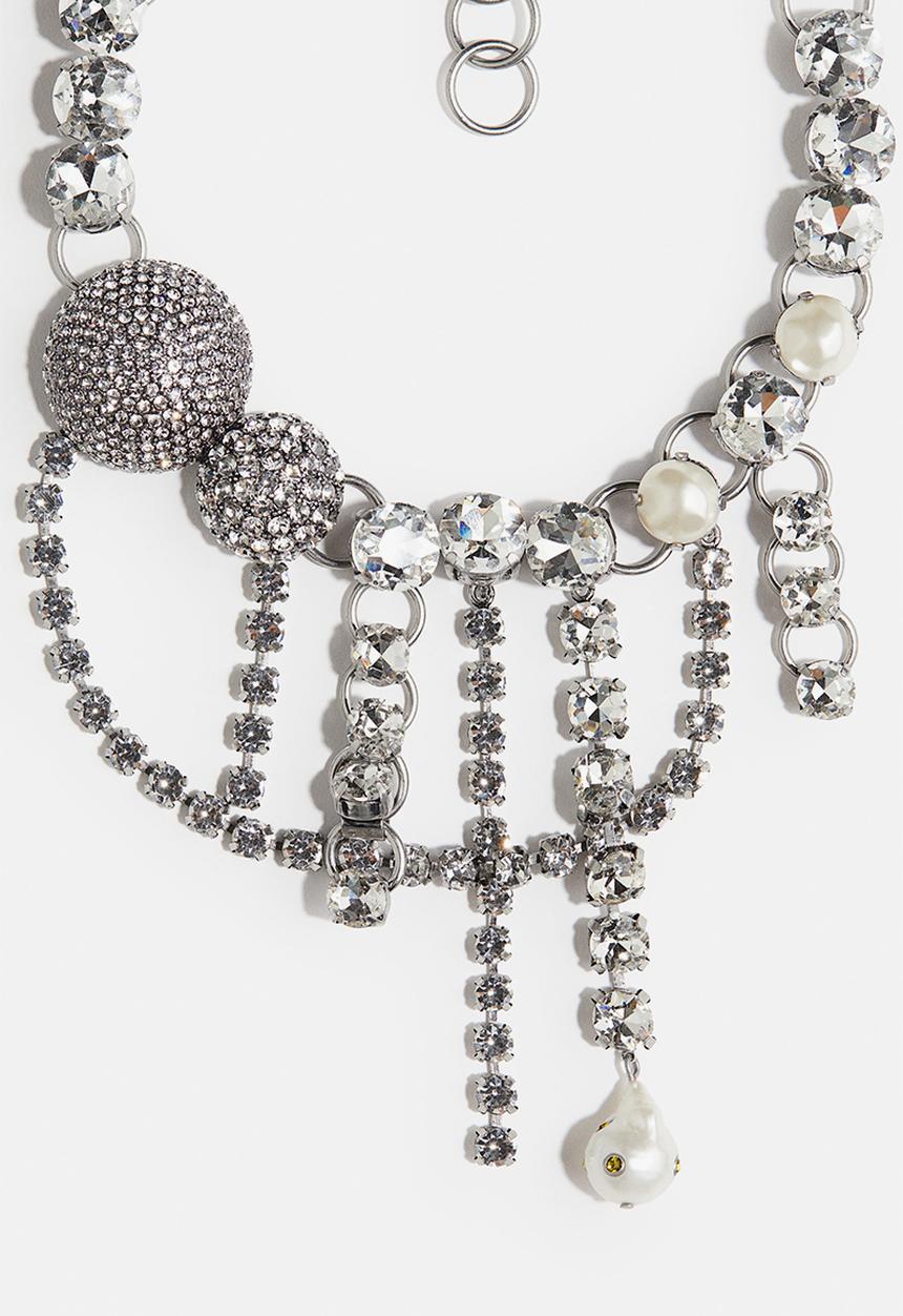 H&M - H&M Studio: Rhinestone necklace - silver