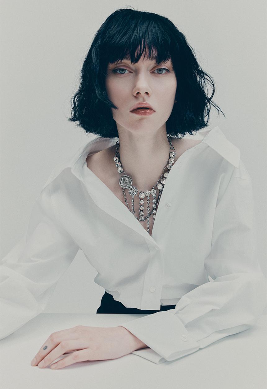 H&M - H&M Studio: Rhinestone necklace - silver