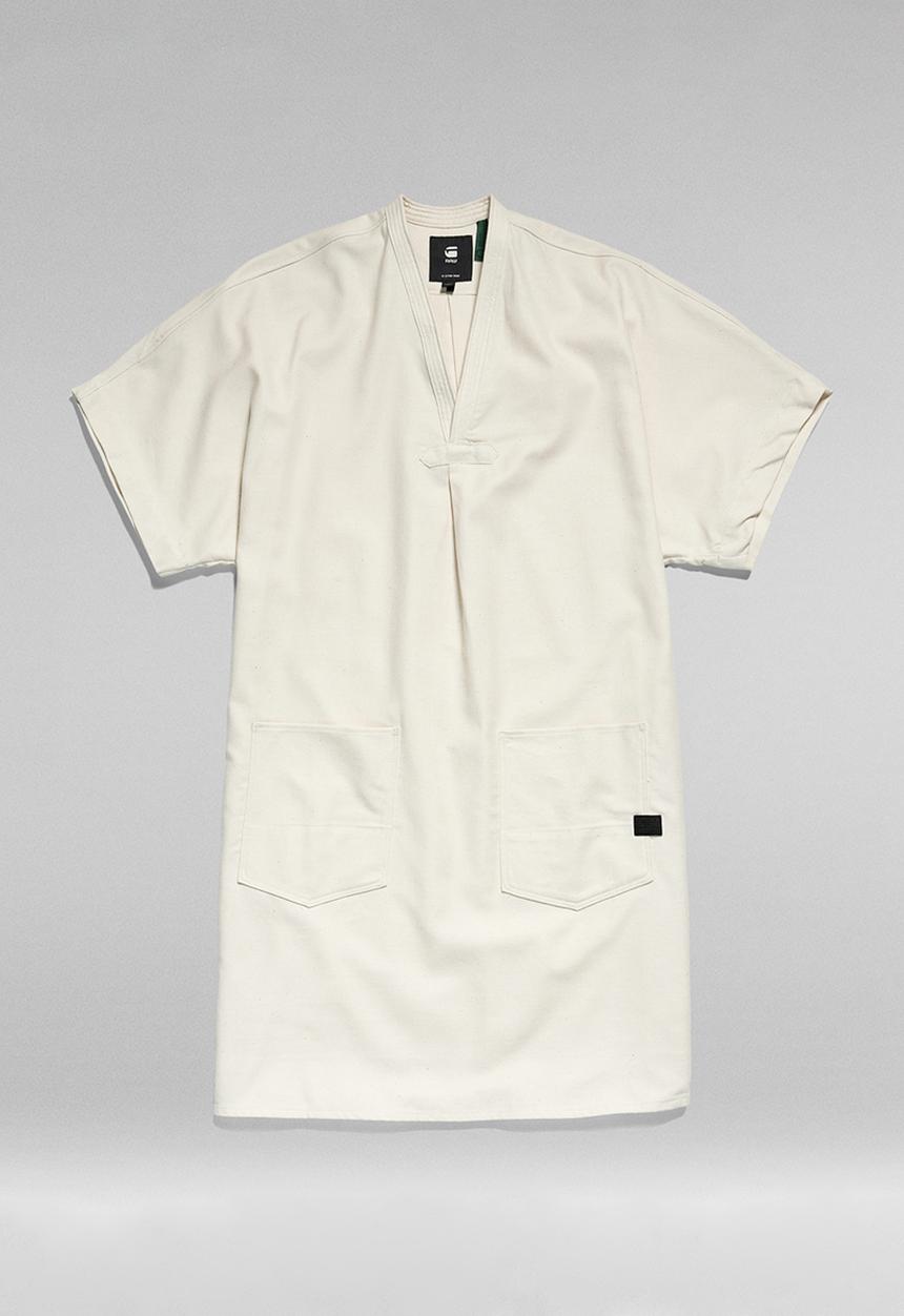 G-STAR - Comfy Tunic Dress s\s Wmn - Ecru