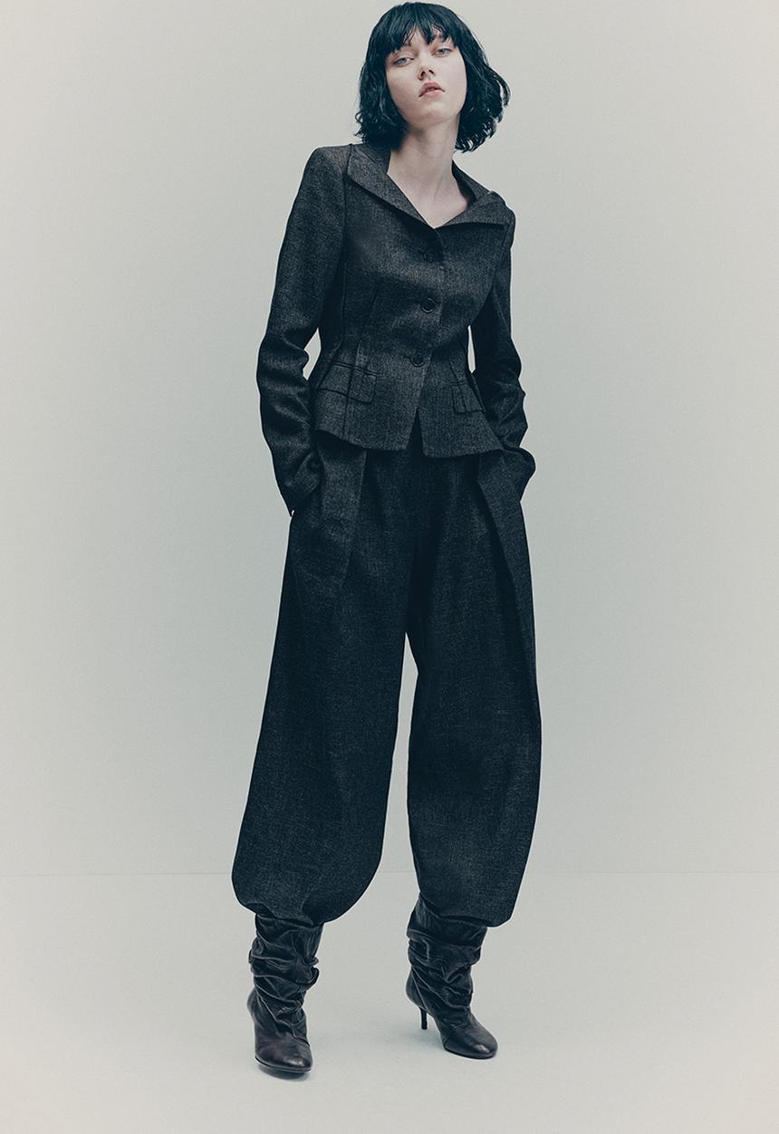 H&M - H&M Studio: Wool-blend suit trousers - dark grey
