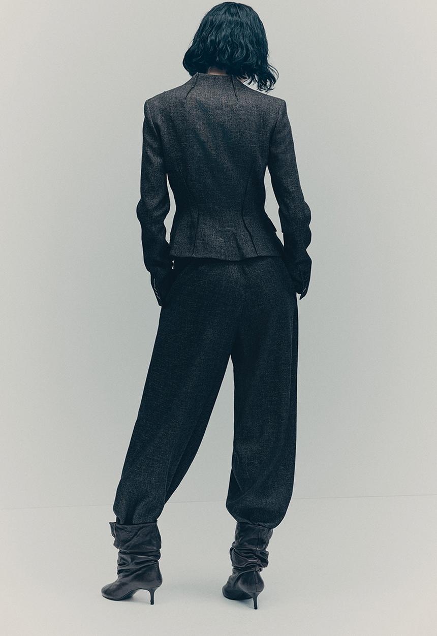 H&M - H&M Studio: Wool-blend suit trousers - dark grey