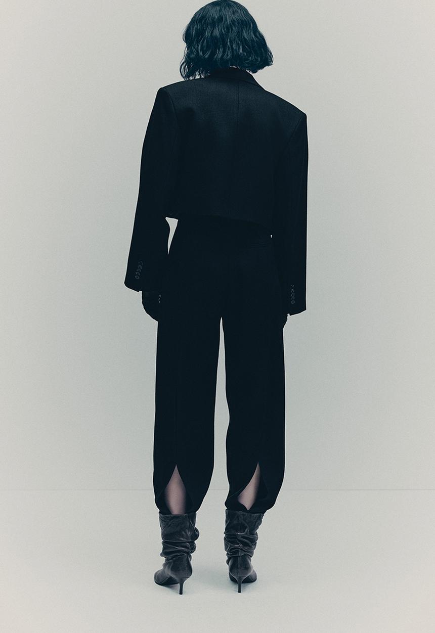 H&M - H&M Studio: Wool tuxedo blazer - black