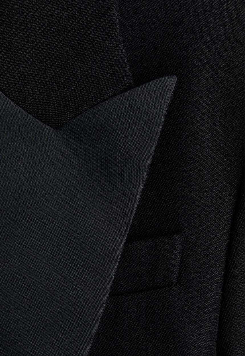 H&M - H&M Studio: Wool tuxedo blazer - black