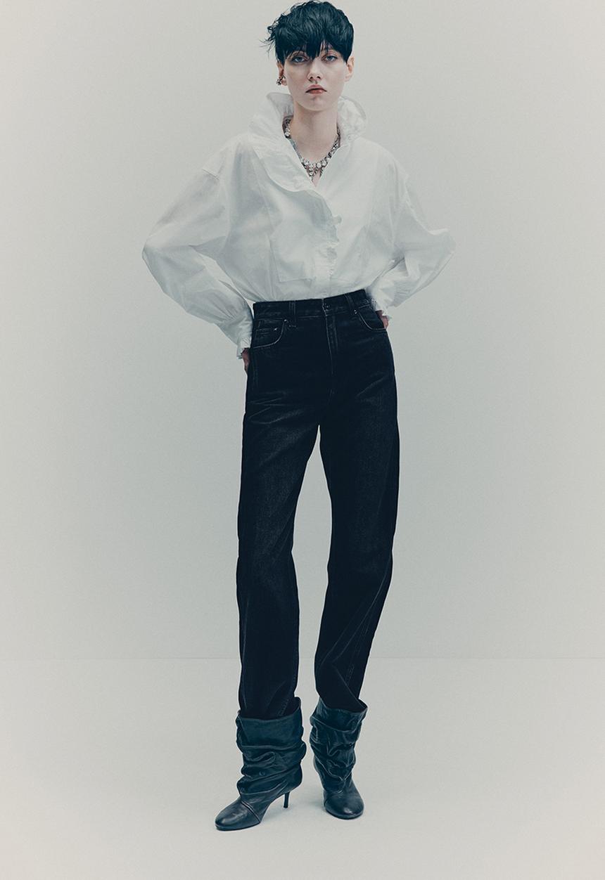 H&M - H&M Studio: Straight-leg jeans - black