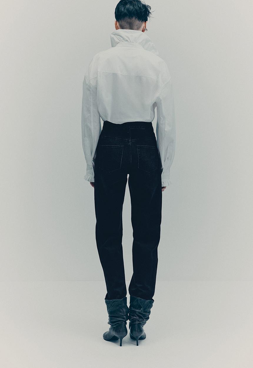 H&M - H&M Studio: Straight-leg jeans - black