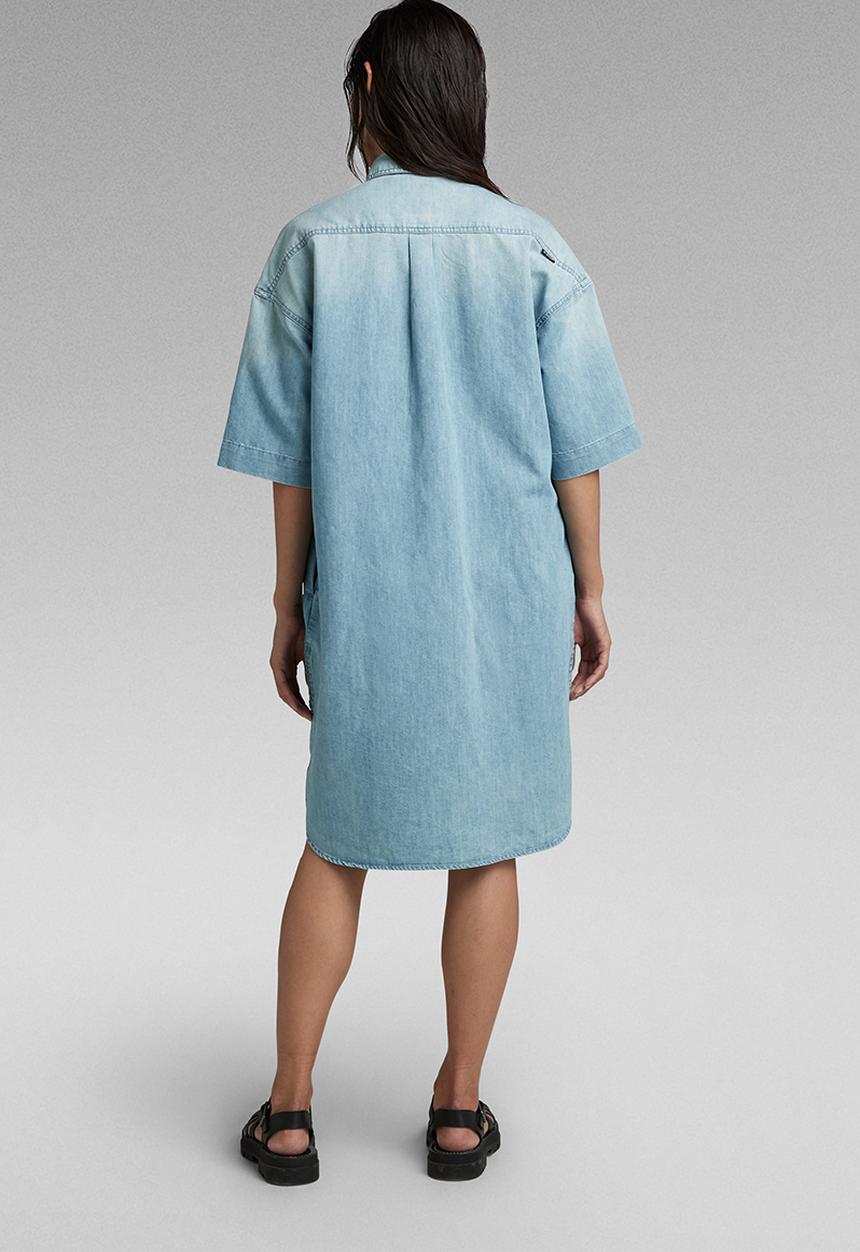 G-STAR - Denim Shirt Dress Wmn - Sun faded cadet blue