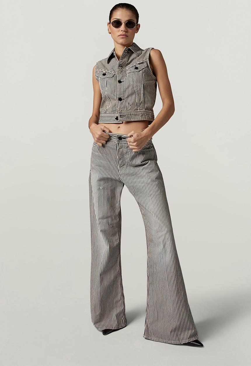 G-STAR - E Patti Loose Jeans Wmn - Sun Faded Shima Stripe Destroyed