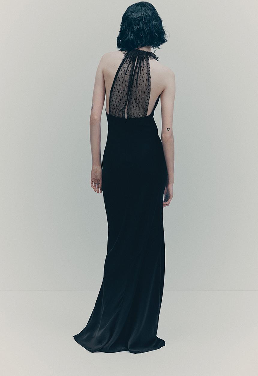 H&M - H&M Studio: Mesh-cape dress - black