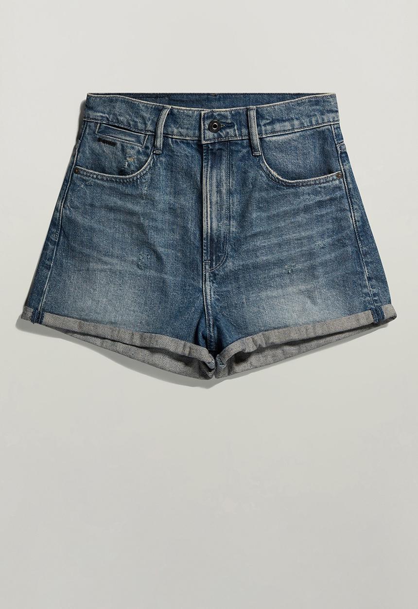 G-STAR - Tedie Ultra High Short Wmn - Sun Faded Ice Fog Destroyed