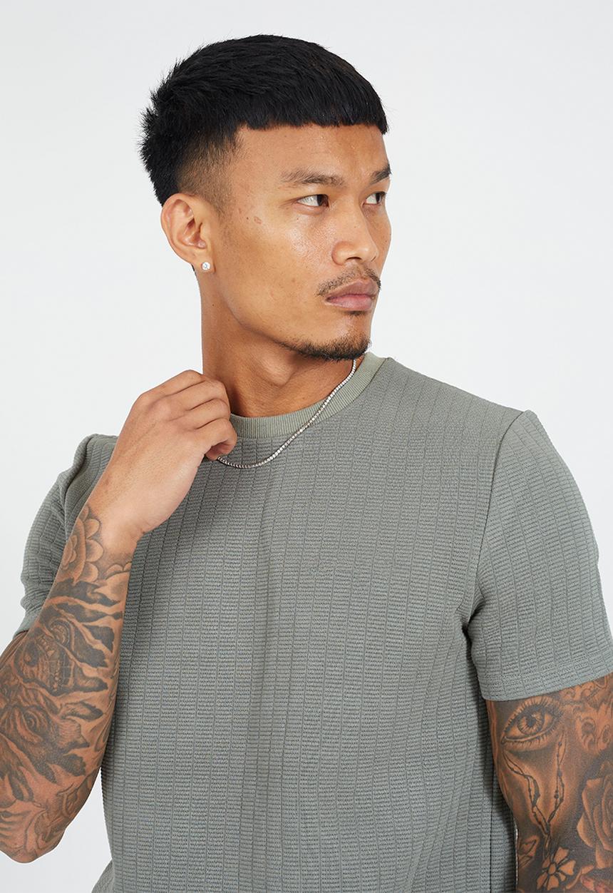 Brave Soul - Crew Neck T-shirt  - Washed Sage