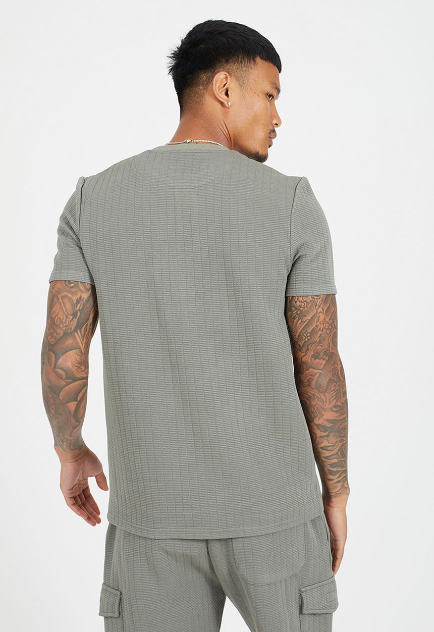 Brave Soul - Crew Neck T-shirt  - Washed Sage