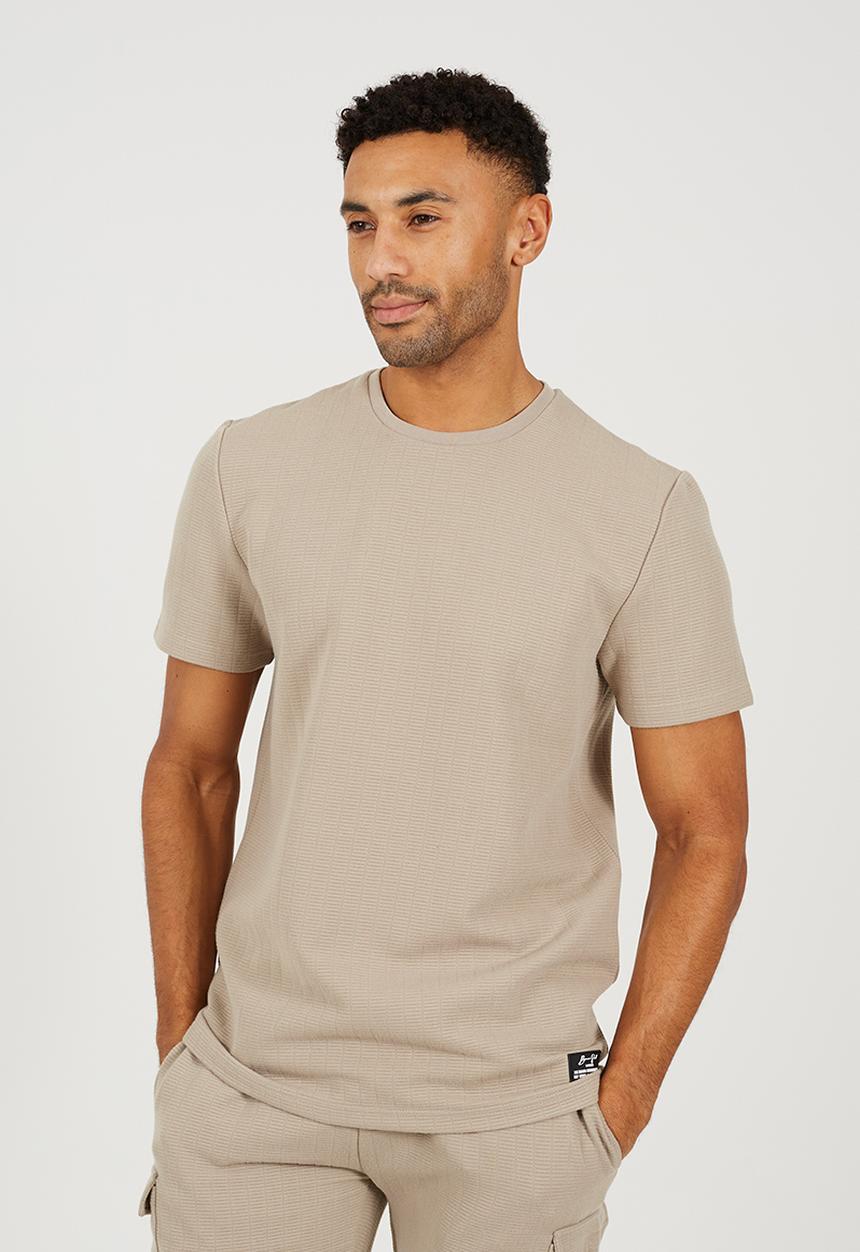 Brave Soul - Crew Neck T-shirt  - Light Sand
