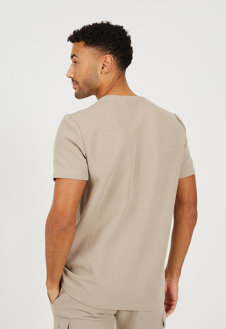 Brave Soul - Crew Neck T-shirt  - Light Sand