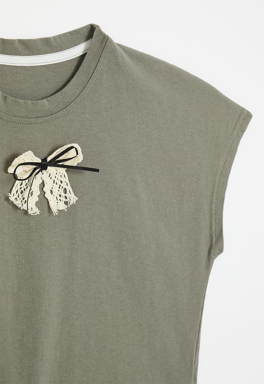 Pop Candy - Drawstring tee - grey