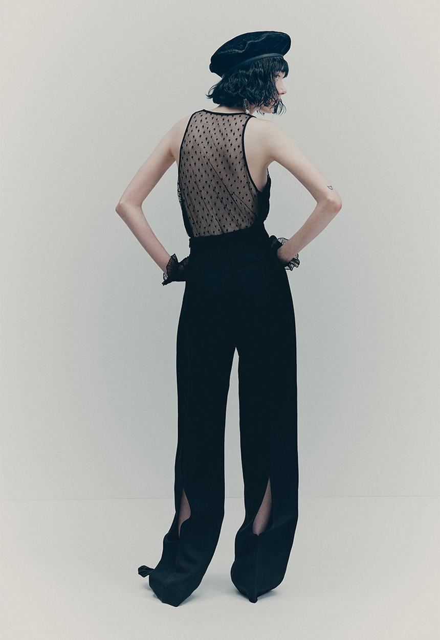 H&M - H&M Studio: Mesh vest top - black