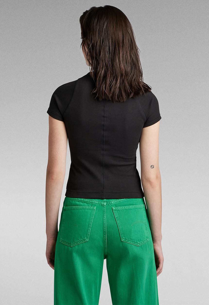 G-STAR - Cropped Ultra Slim Top Wmn - Dk Black