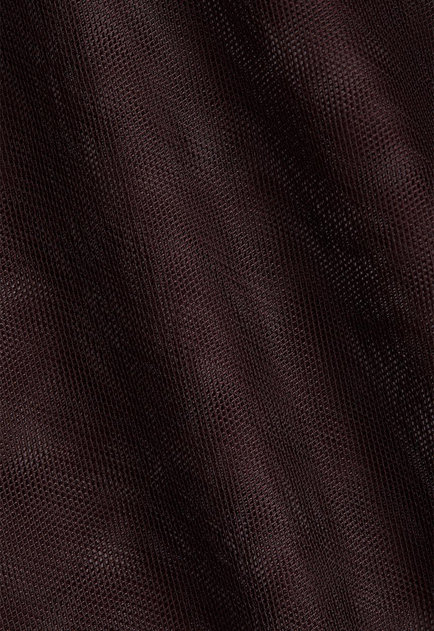 H&M - H&M Studio: Off-the-shoulder mesh top - burgundy