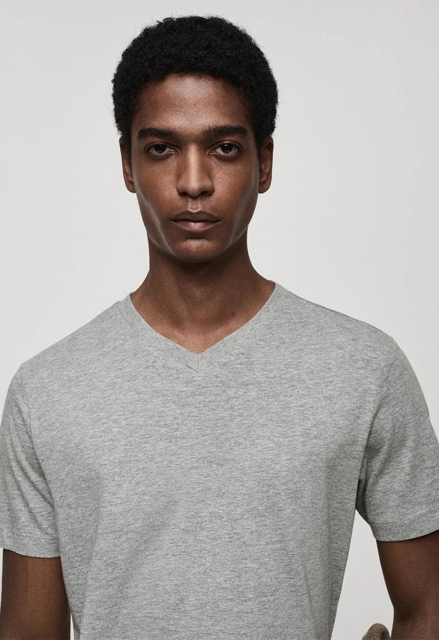 MANGO - Camiseta Chelsea - Medium Gray