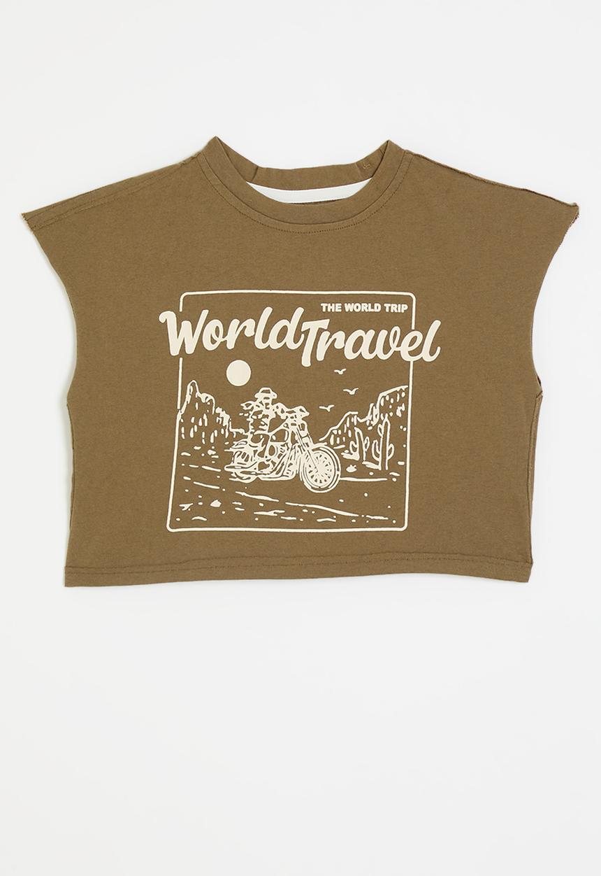 Pop Candy - Printed tee-brown