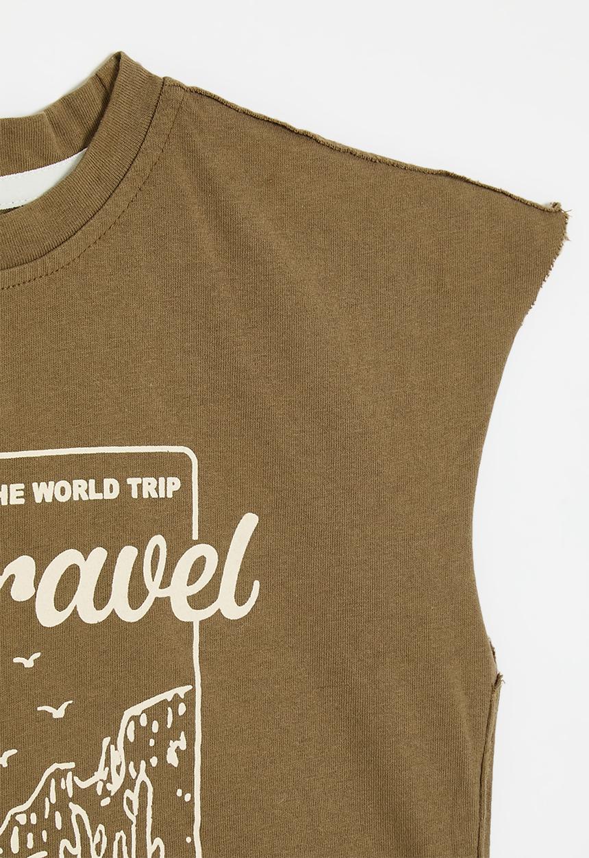 Pop Candy - Printed tee-brown