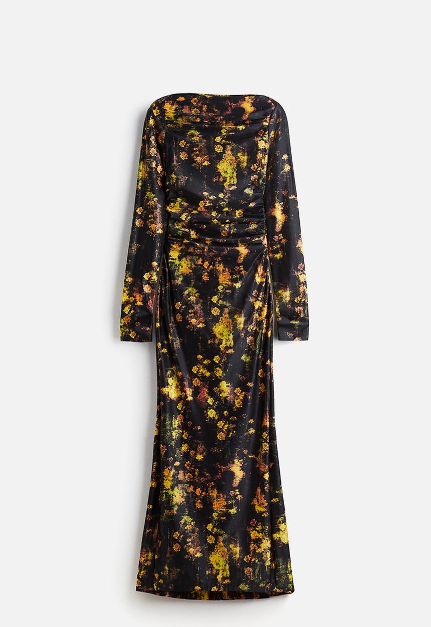 H&M - H&M Studio: Printed dress - black/floral 
