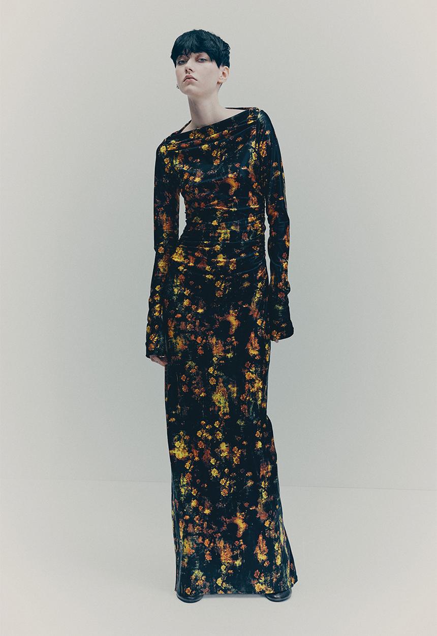 H&M - H&M Studio: Printed dress - black/floral 