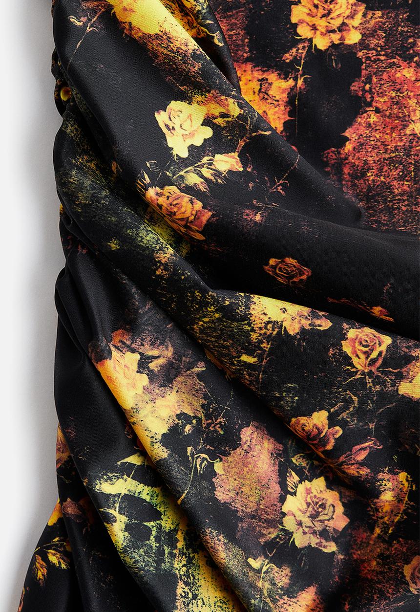 H&M - H&M Studio: Printed dress - black/floral 