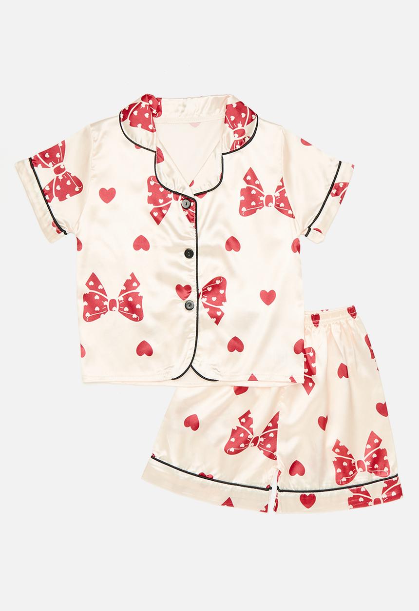 Pop Candy - Pj set - ecru & red