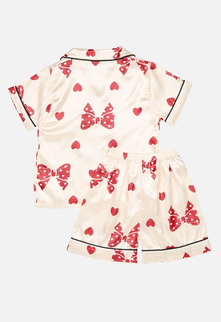 Pop Candy - Pj set - ecru & red